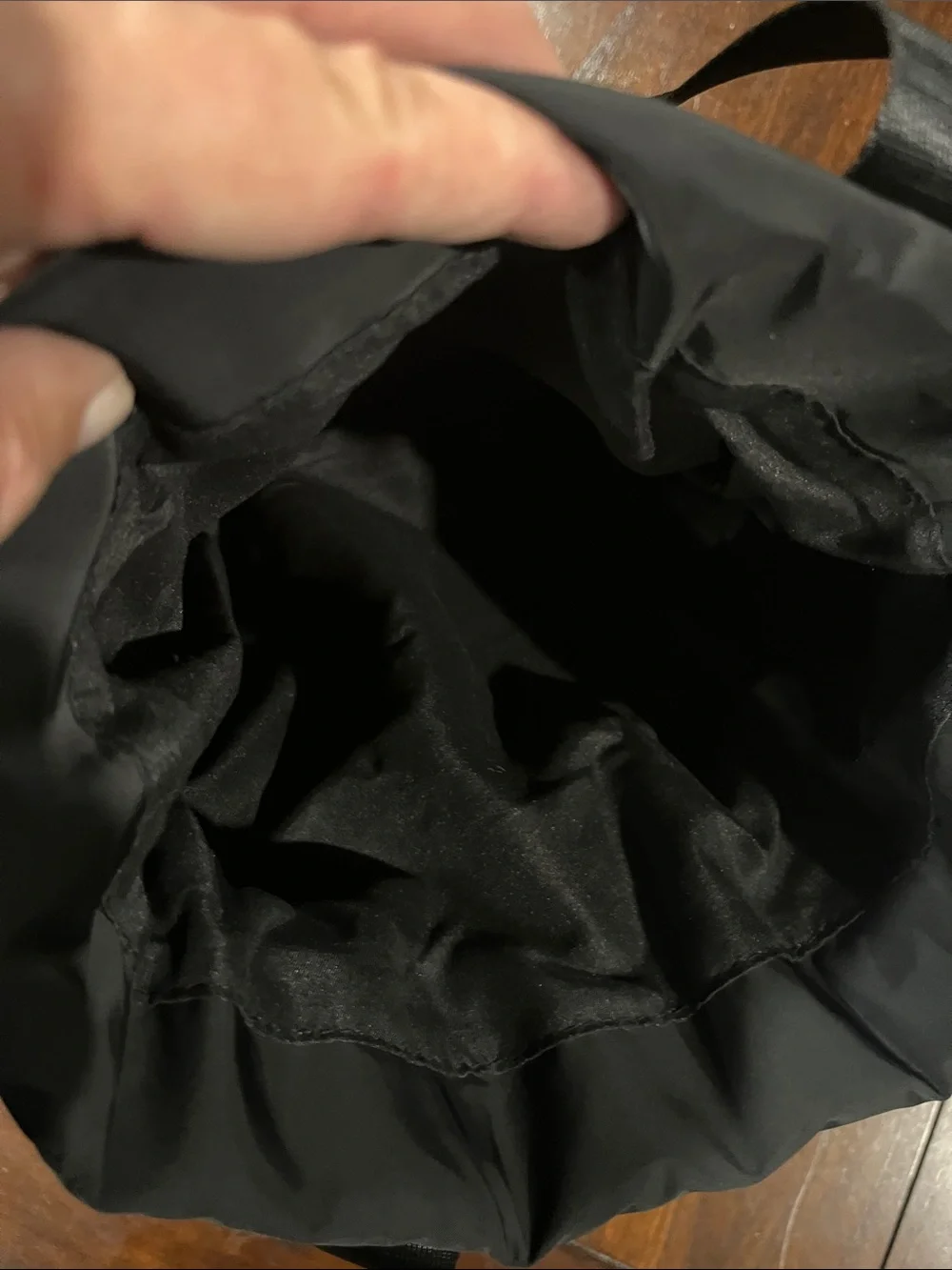 Calvin Klein Black Nylon Tote Messenger Bag with Zip Pocket